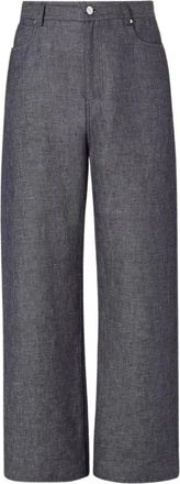 Fendi Lange Jeans - Dames - Loose Fit Jeans - Blauw - W33 - Katoen - Jeans