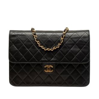 Chanel Pre-owned Classic Flap Schoudertas - Dames - Pre-owned - Zwart - Maat: ONE Size Leer