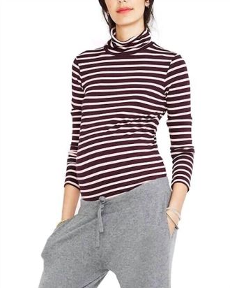 Hatch Jersey Turtleneck Sweater In Taylor/rose