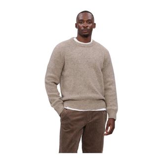 Selected Slhcody LS Knit Crew Neck - Heren - Sweatshirts & Hoodies - Beige - Maat: L
