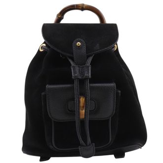 Gucci Black Suede Backpack (Pre-Owned)