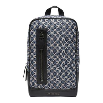 Michael Kors Lautner Logo Print Sling Pack - Bags - Hombre - Azul - ONE SIZE