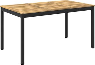 vidaXL Mesa De Cena De Jard&iacute;n Blanco Y Negro 141 X 80,5 X 75 Cm Vidaxl