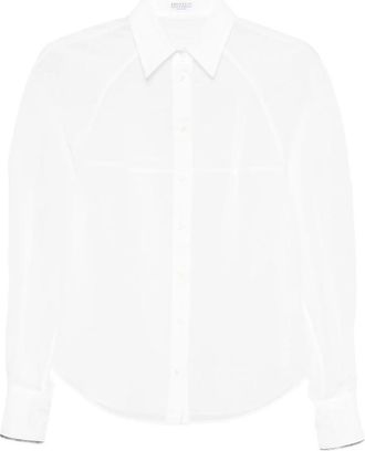 Brunello Cucinelli Sheer Long-sleeve Shirt