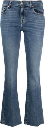 7 For All Mankind logo-patch bootcut jeans - women - Modal/Cotton/Spandex/Elastane/Polyester - 31 - Blue