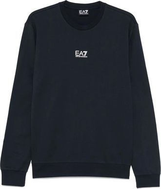 Emporio Armani Felpa con stampa logo - Blu