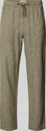 Blend Hose aus Leinen-Baumwoll-Mix Modell MARCO in Oliv, Gr&ouml;&szlig;e 3XL