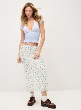Twik Womens Patterned mesh maxi skirt