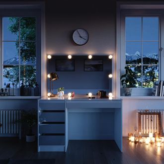 Vicco Tocador Sherry, Blanco, 120 Cm Con Iluminaci&oacute;n Led