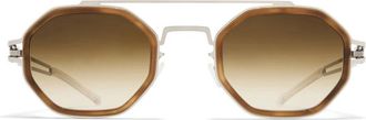 Mykita Arturo A92 Zonnebril - Dames - Zonnebrillen - Beige - ONE Size - Accessoires
