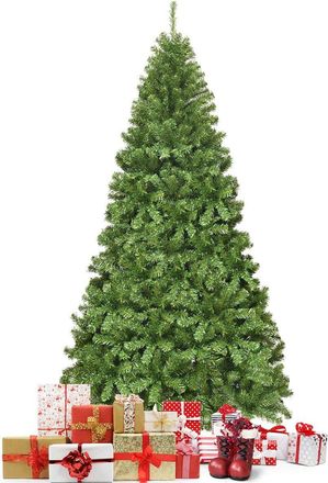 Costway Costway - Rbol De Navidad Artificial De 225 Cm Con Base De Metal &Aacute;rbol De Pvc Decoraci&oacute;n