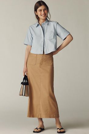 Maeve The Colette Linen Blend Maxi Skirt by Maeve