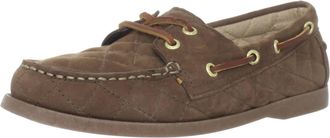 Sebago Womens Coast Two Eye Quilted Boat Shoes In Brown