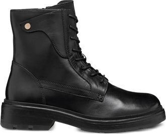 Geox Swelen lace-up platform boots - women - Polyurethane/Fabric/Leather/Polyurethane - 37 - Black