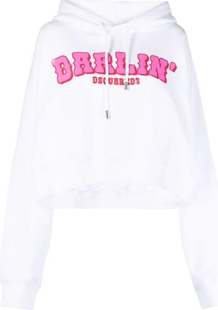 Dsquared2 Darlin logo-print cotton hoodie - women - Cotton - M - White