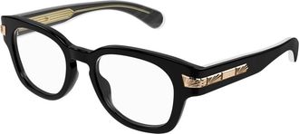Gucci Ronde Brillen - Heren - Brillen - Zwart - 51 MM - Accessoires