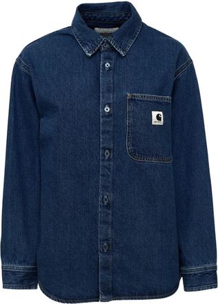 Carhartt Work in Progress Denim Shirt - Dames - Spijkeroverhemden - Blauw - S - Denim - Overhemden