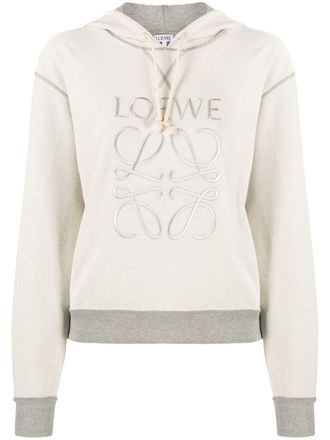 Loewe Hoodie met geborduurd logo - Grijs