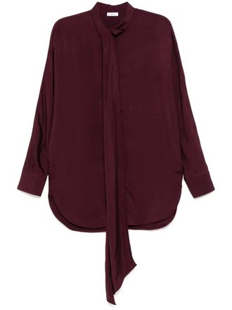 Ferragamo Zijden blouse met veters - Rood