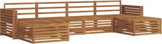 vidaXL Conjunto De Sof&aacute;s De Exterior 6 Uds. Natural Vidaxl