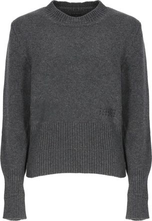 Maison Margiela Dames, Truien, Grijs, Maat: XS Wol