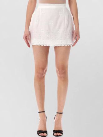 Magda Butrym embroidered high-waisted mini skirt