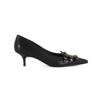 Pinko Pumps, female, Black, Size: 6 US Decollett&egrave; in pelle con borchie