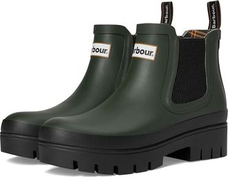 Barbour Barbour Halton Chelsea Welly Womens Boots Olive/Black : 8 M