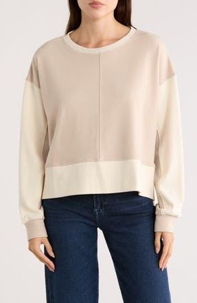 Patrizia Luca Colorblock Sweatshirt in Sand at Nordstrom Rack, Size Large/x-Large