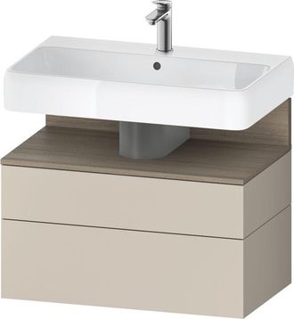 Duravit Qatego Mueble Bajo Lavabo, 1 Extra&iacute;ble Y 1 Caj&oacute;n, - Duravit