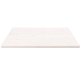 Berkfield Home Table Top White 90x90x2.5 cm Solid Wood Pine Square