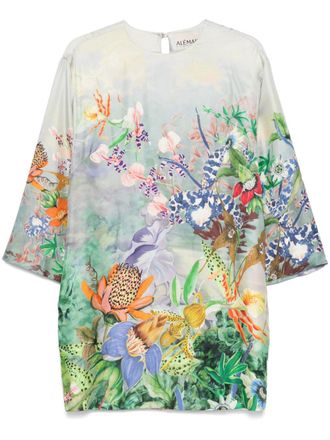 Alemais Mirage mini dress - women - Viscose/Silk - 10 - Green