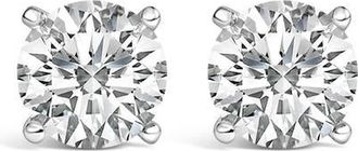 House of Brilliance 14K White Gold 2 1/2 Cttw Lab Grown Diamond Solitaire Stud Earrings at Nordstrom