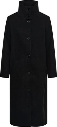 Cream Abrigo de cuello alto - Coats - Mujer - Negro - 2XL