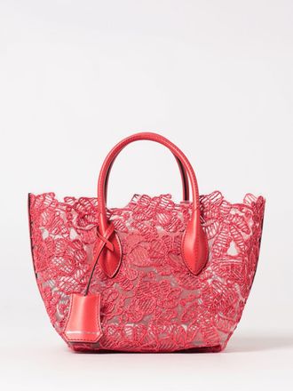 Ermanno Scervino Borsa Ermanno Scervino in nylon a rete e rafia ricamata con motivo floreale