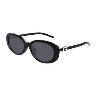 Gucci Sunglasses, female, Black, Size: 55 MM Oval Cat-eye Sunglasses