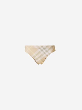 Burberry Checked Motif Swimsuit Briefs