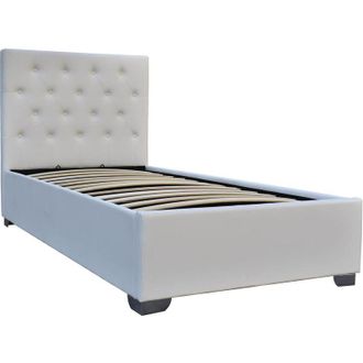 Habitat et Jardin Letto singolo con contenitore TINO - 90 &times; 190 cm - Bianco
