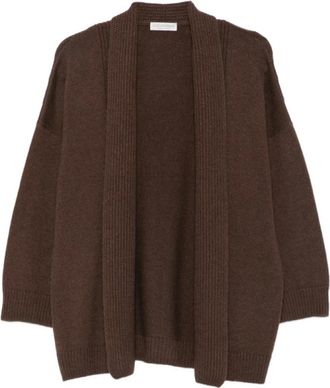 Le Tricot Perugia cardigan aperto sul davanti - - Knitwear - Donna - Marrone - S