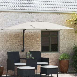 Berkfield Home Patio Umbrella Sand Polyester, Aluminium Large Foldable in Beige