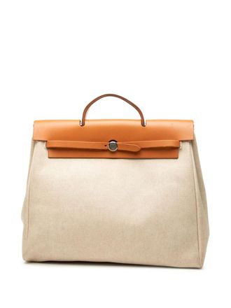 Herm&egrave;s 2000 Toile Herbag MM tas - Bruin