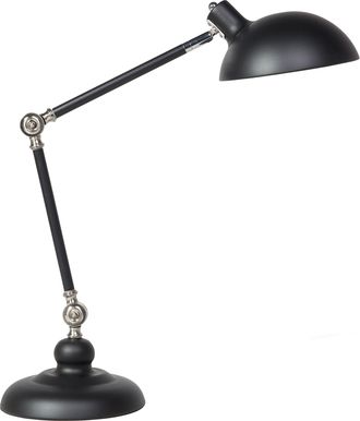 Beliani L&aacute;mpara De Mesa De Metal Negro 80 Cm Brazo Ajustable Pantalla Moderna Meramec