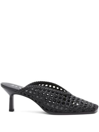 3.1 Phillip Lim 68mm macram&eacute; mules - Black