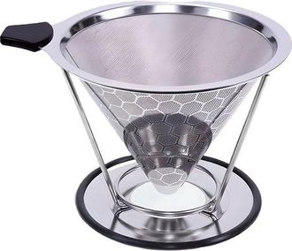 OEM Filtro De Caf&eacute; Reutilizable 2 En 1 De Acero Inoxidable, Nuevo Modelo, Filtro De Caf&eacute; Permanente, Cafetera De Goteo, Acero Inoxidable