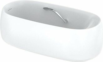 Toto Ba&ntilde;era Flotante De Pie, Con Tirador De Ba&ntilde;era, Redonda Blanco Mate Toto