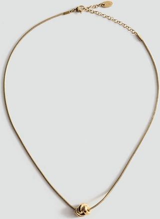 Mango Collana dettaglio perlina oro - Donna - Taglia unica - MANGO