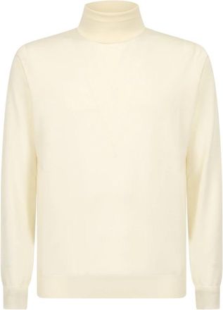 Dell'Oglio Turtleneck Trui - Heren - Coltruien - Wit - M - Truien & Vesten