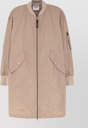 Aspesi nylon bomber jacket ribbed cuffs hem