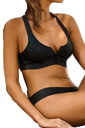 PQ Swim Womens Neo Reversible Hipster Teeny Bottom Swimsuit In Black