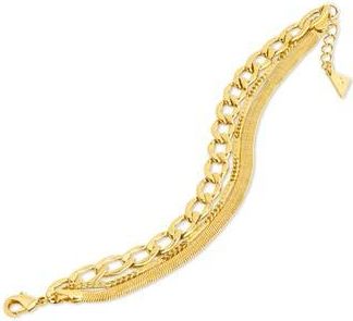Sterling Forever Jacinta Three Row Chain Bracelet in Gold at Nordstrom Rack